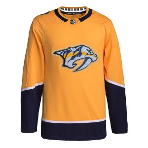 Men’s Nashville Predators adidas Gold Home Primegreen Authentic Jersey