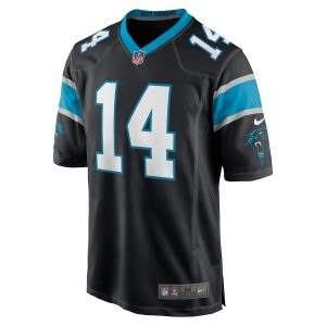 Men’s Carolina Panthers Sam Darnold Nike Black Game Player Jersey