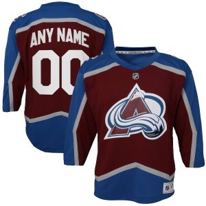 Youth Colorado Avalanche Burgundy Home Custom Replica Jersey