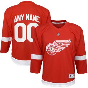 Youth Detroit Red Wings Red Home Replica Custom Jersey