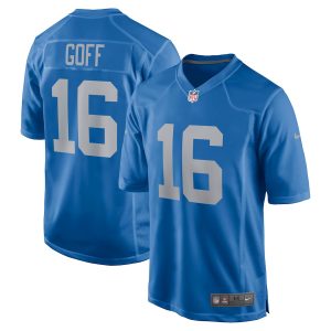 Men’s Detroit Lions Jared Goff Nike Blue Game Player Jersey