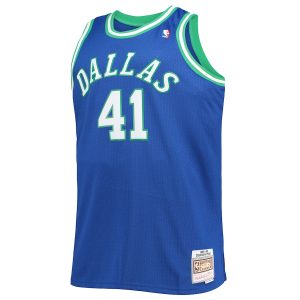 Men’s Dallas Mavericks Dirk Nowitzki Mitchell & Ness Blue Big & Tall 1998/99 Hardwood Classics Swingman Jersey