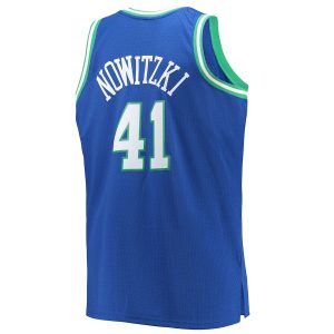 Men’s Dallas Mavericks Dirk Nowitzki Mitchell & Ness Blue Big & Tall 1998/99 Hardwood Classics Swingman Jersey