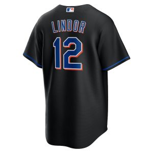 Men’s New York Mets Francisco Lindor Nike Black 2022 Alternate Replica Player Jersey