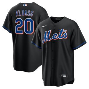 Men’s New York Mets Pete Alonso Nike Black 2022 Alternate Replica Player Jersey