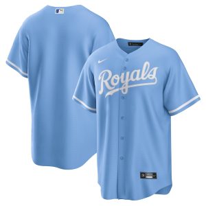 Men’s Kansas City Royals Nike Light Blue Alternate Replica Team Logo Jersey