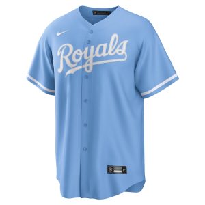 Men’s Kansas City Royals Nike Light Blue Alternate Replica Team Logo Jersey