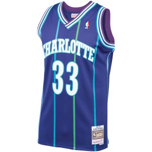 Men’s Charlotte Hornets Alonzo Mourning Mitchell & Ness Purple 1994/95 Hardwood Classics Swingman Jersey