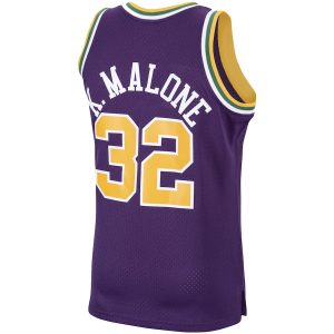 Men’s Utah Jazz Karl Malone Mitchell & Ness Purple 1991/92 Hardwood Classics Swingman Jersey