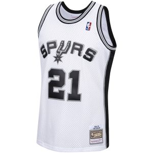 Men’s San Antonio Spurs Tim Duncan Mitchell & Ness White 1998/99 Hardwood Classics Swingman Jersey