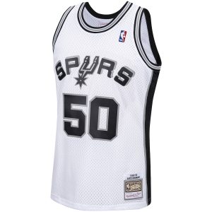 Men’s San Antonio Spurs David Robinson Mitchell & Ness White 1998/99 Hardwood Classics Swingman Jersey