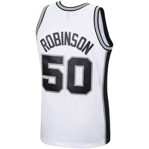 Men’s San Antonio Spurs David Robinson Mitchell & Ness White 1998/99 Hardwood Classics Swingman Jersey