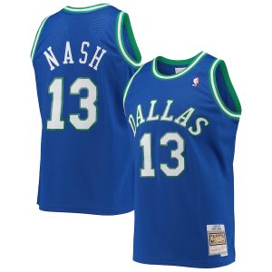 Men’s Dallas Mavericks Steve Nash Mitchell & Ness Blue 1998/99 Hardwood Classics Swingman Jersey