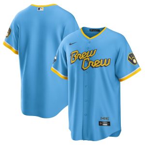 Men’s Milwaukee Brewers Nike Powder Blue City Connect Replica Team Jersey