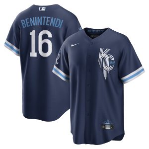 Men’s Kansas City Royals Andrew Benintendi Nike Navy City Connect Replica Player Jersey