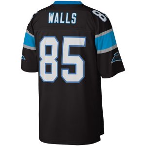 Men’s Carolina Panthers Wesley Walls Mitchell & Ness Black Legacy Replica Jersey