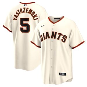 Men’s San Francisco Giants Mike Yastrzemski Nike Cream Home Replica Player Jersey