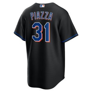 Men’s New York Mets Mike Piazza Nike Black 2022 Alternate Replica Player Jersey