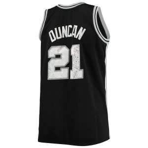 Men’s San Antonio Spurs Tim Duncan Mitchell & Ness Black Big & Tall 1998/99 NBA 75th Anniversary Diamond Swingman Jersey