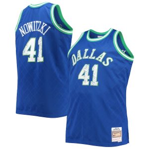 Men’s Dallas Mavericks Dirk Nowitzki Mitchell & Ness Blue Big & Tall 1998/99 NBA 75th Anniversary Diamond Swingman Jersey