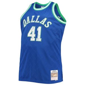 Men’s Dallas Mavericks Dirk Nowitzki Mitchell & Ness Blue Big & Tall 1998/99 NBA 75th Anniversary Diamond Swingman Jersey