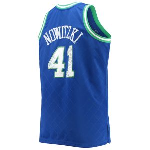 Men’s Dallas Mavericks Dirk Nowitzki Mitchell & Ness Blue Big & Tall 1998/99 NBA 75th Anniversary Diamond Swingman Jersey