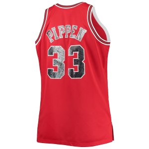 Men’s Chicago Bulls Scottie Pippen Mitchell & Ness Red Big & Tall 1997/98 NBA 75th Anniversary Diamond Swingman Jersey