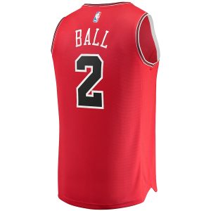 Men’s Chicago Bulls Lonzo Ball Fanatics Branded Red Fast Break Road Replica Jersey – Icon Edition