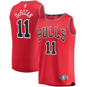 Men’s Chicago Bulls DeMar DeRozan Fanatics Branded Red Fast Break Road Replica Jersey – Icon Edition