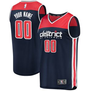 Men’s Washington Wizards Fanatics Branded Navy Fast Break Replica Custom Jersey – Statement Edition