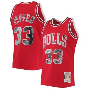 Men’s Chicago Bulls Scottie Pippen Mitchell & Ness Red 1997/98 Hardwood Classics NBA 75th Anniversary Diamond Swingman Jersey