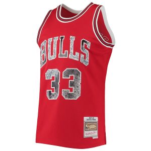 Men’s Chicago Bulls Scottie Pippen Mitchell & Ness Red 1997/98 Hardwood Classics NBA 75th Anniversary Diamond Swingman Jersey