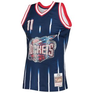 Men’s Houston Rockets Yao Ming Mitchell & Ness Navy 2002/03 Hardwood Classics NBA 75th Anniversary Diamond Swingman Jersey