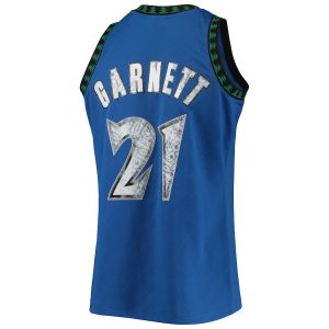 Men’s Minnesota Timberwolves Kevin Garnett Mitchell & Ness Blue 2003/04 Hardwood Classics NBA 75th Anniversary Diamond Swingman Jersey