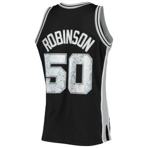 Men’s San Antonio Spurs David Robinson Mitchell & Ness Black 1998/99 Hardwood Classics NBA 75th Anniversary Diamond Swingman Jersey