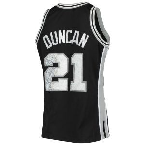 Men’s San Antonio Spurs Tim Duncan Mitchell & Ness Black 1998/99 Hardwood Classics NBA 75th Anniversary Diamond Swingman Jersey