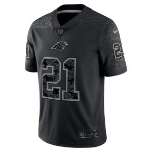 Men’s Carolina Panthers Jeremy Chinn Nike Black RFLCTV Limited Jersey