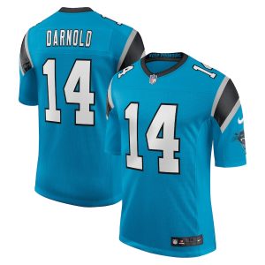 Men’s Carolina Panthers Sam Darnold Nike Blue Vapor Limited Jersey