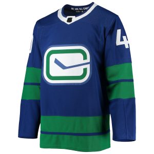 Men’s Vancouver Canucks Elias Pettersson adidas Blue 2020/21 Authentic Alternate Player Jersey