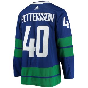 Men’s Vancouver Canucks Elias Pettersson adidas Blue 2020/21 Authentic Alternate Player Jersey