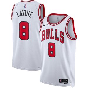 Unisex Chicago Bulls Zach LaVine Nike White Swingman Jersey – Association Edition