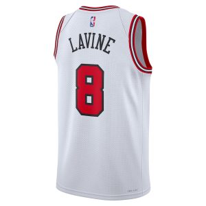 Unisex Chicago Bulls Zach LaVine Nike White Swingman Jersey – Association Edition