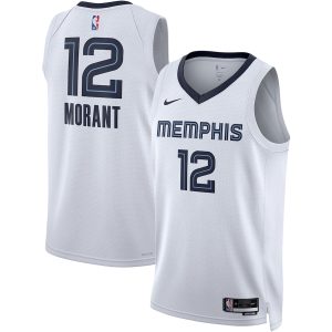 Unisex Memphis Grizzlies Ja Morant Nike White Swingman Jersey – Association Edition