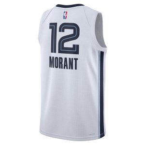 Unisex Memphis Grizzlies Ja Morant Nike White Swingman Jersey – Association Edition