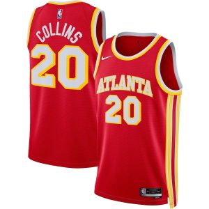 Unisex Atlanta Hawks John Collins Nike Red Swingman Jersey – Icon Edition