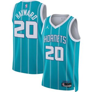 Unisex Charlotte Hornets Gordon Hayward Jordan Brand Teal Swingman Jersey – Icon Edition