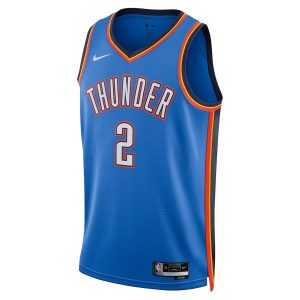 Unisex Oklahoma City Thunder Shai Gilgeous-Alexander Nike Blue Swingman Jersey – Icon Edition