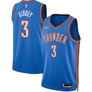 Unisex Oklahoma City Thunder Josh Giddey Nike Blue Swingman Jersey – Icon Edition