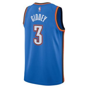 Unisex Oklahoma City Thunder Josh Giddey Nike Blue Swingman Jersey – Icon Edition