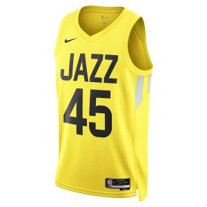 Unisex Utah Jazz Donovan Mitchell Nike Gold Swingman Jersey – Icon Edition